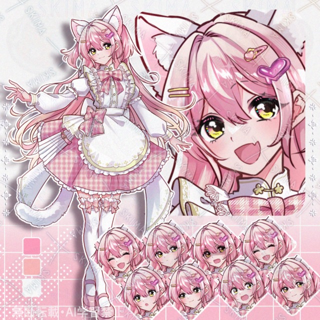 【表情10種】🎀🤍🐈