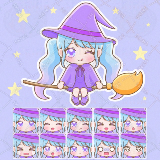 魔女っ子【表情10種類】