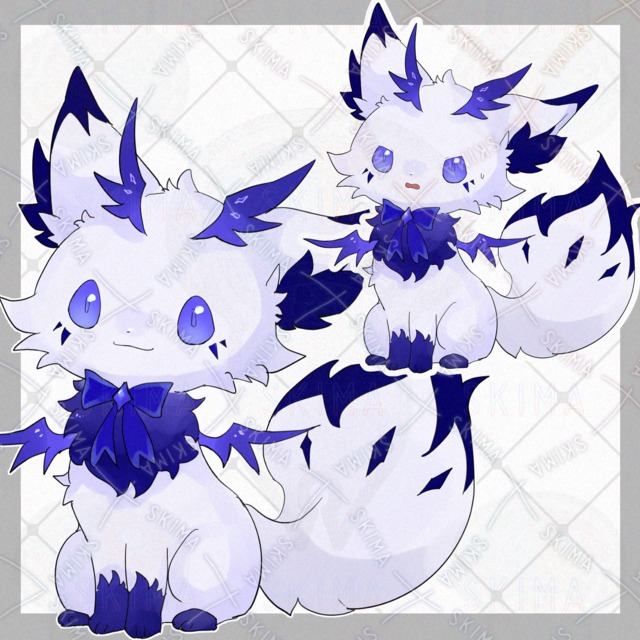 闇属性のケモノ【表情10種類】