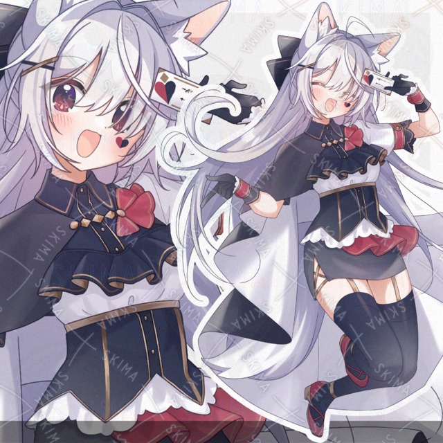 ケモミミ怪盗風衣装を着た子