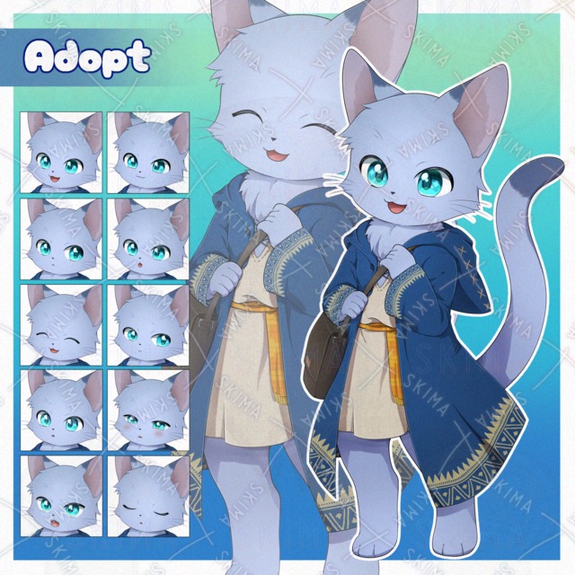 【Adopt】猫の獣人(表情差分10種)