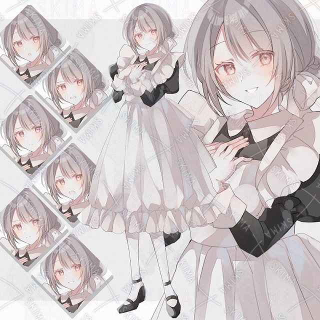 使用人の女の子【表情差分6種】