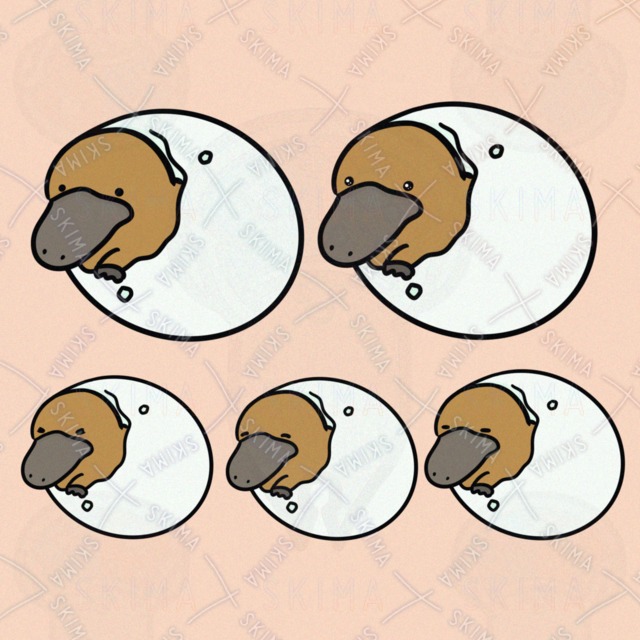 うまれてくれてありがとうかものはし（表情5種類）