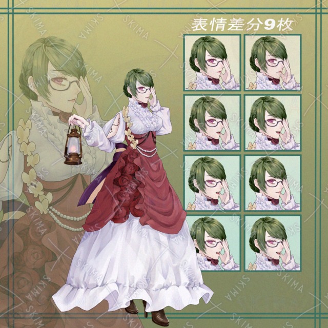 【立ち絵】女性(薔薇とフリルの衣装)