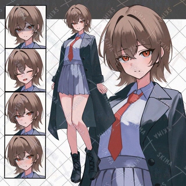 女性【表情10種】