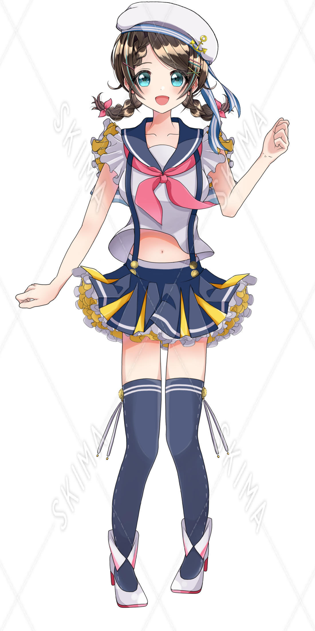表情10種 マリン服 女の子 スキマ スキルのオーダーメイドマーケット Skima