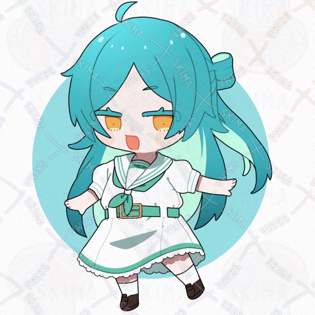 青髪セーラー【表情差分2種】