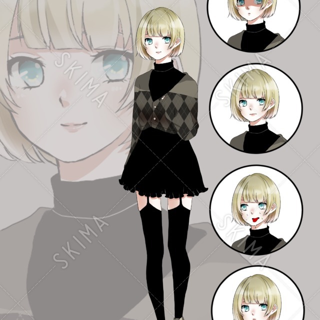 金髪ガーターベルト女の子