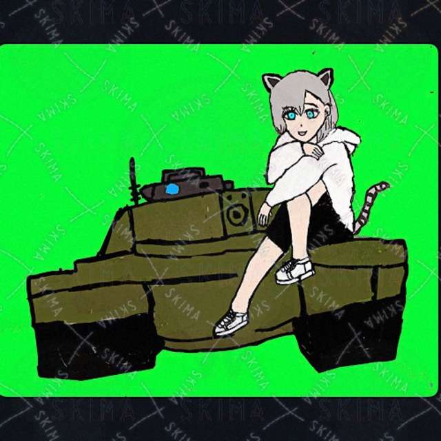 戦車に乗る猫ガール