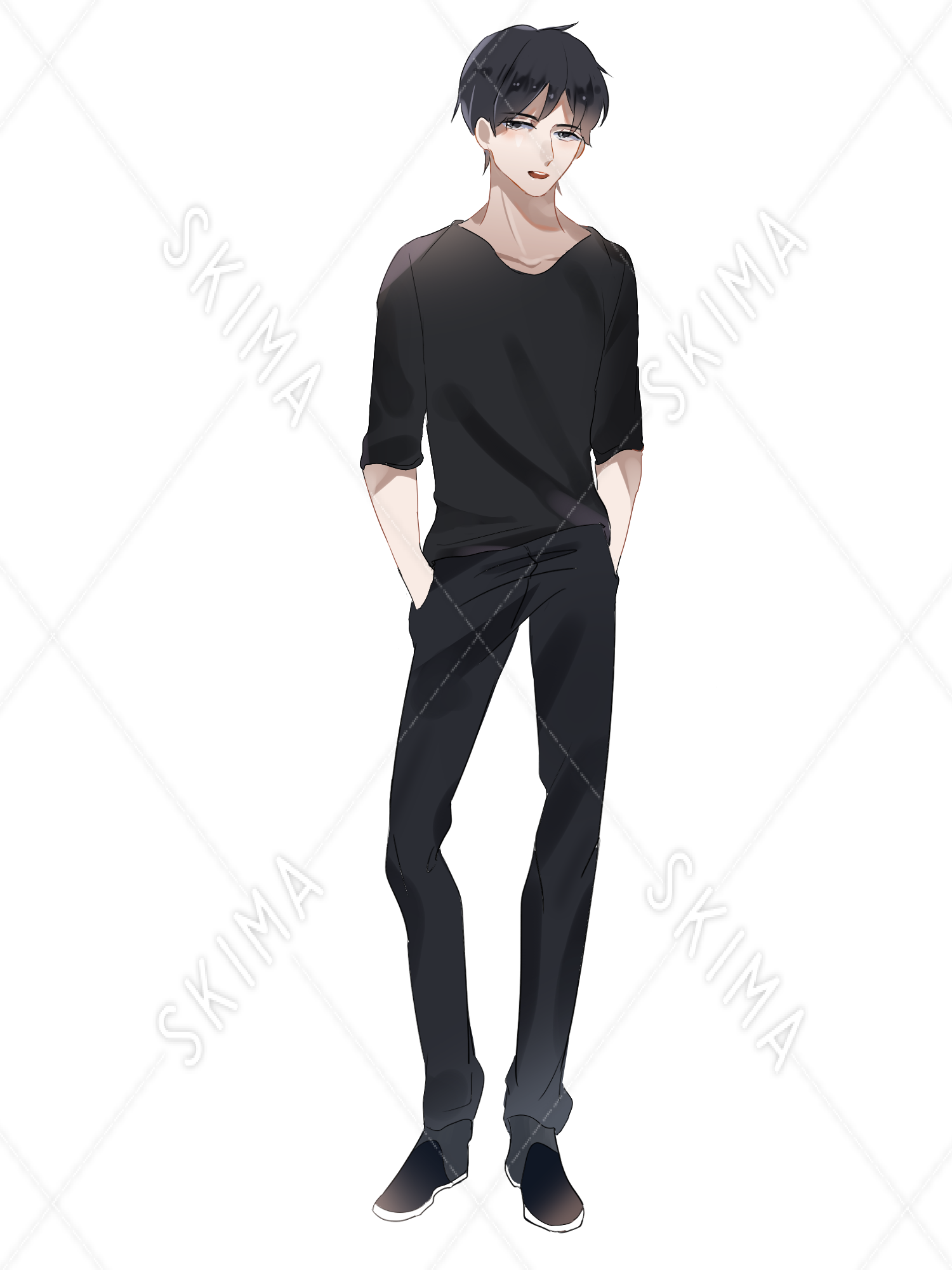 シンプルな服の男子立ち絵セット スキマ スキルのオーダーメイドマーケット Skima
