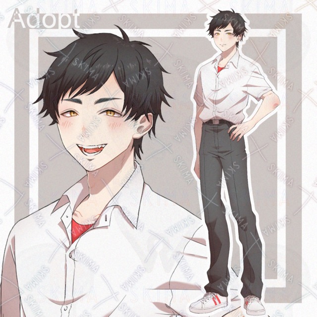【セール中】黒髪短髪の男子高校生【表情７種】