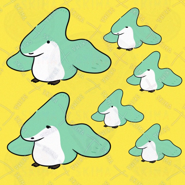 とびたつきがないぷてらのどん（表情3種類口有、無）