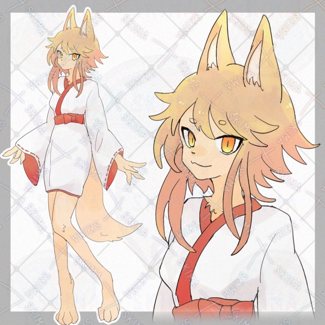 和服獣人ちゃん【表情9種類】