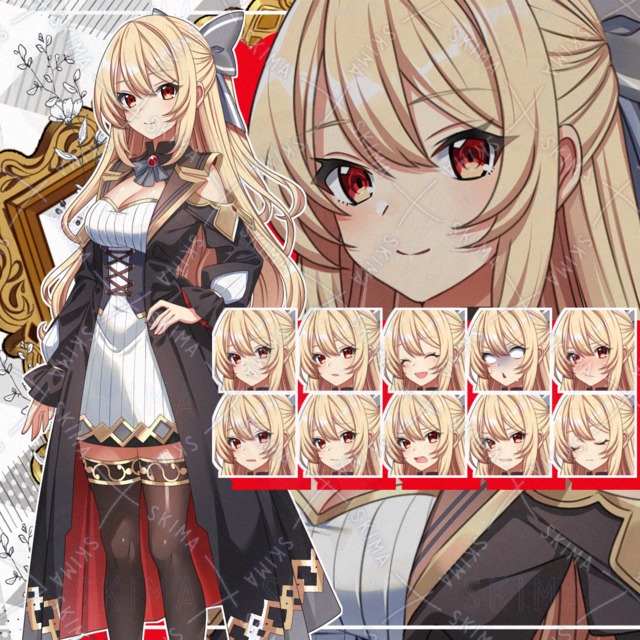 【表情10種】ツンとした雰囲気のお嬢様