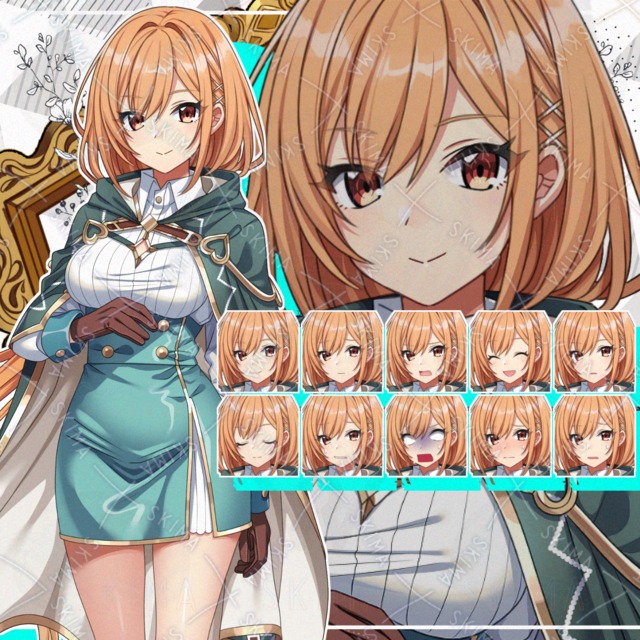 【表情10種】元気な雰囲気のマントを纏った冒険者