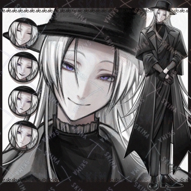 黒装束の男性【表情6種】