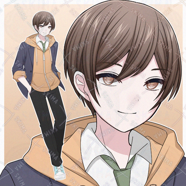 パーカーを着た制服の男の子【表情差分10種】