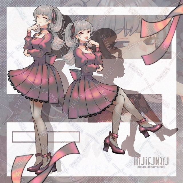 サテンドレスの女の子