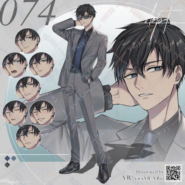 【adopt074】表情8種類＋サングラス