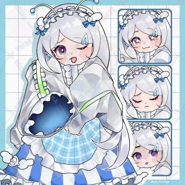宇宙系フリルジャージメイド【表情差分3種】