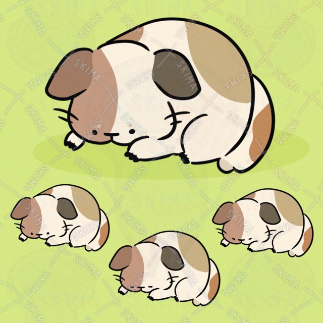 まとわりつきたいすねこすり（表情4種類）
