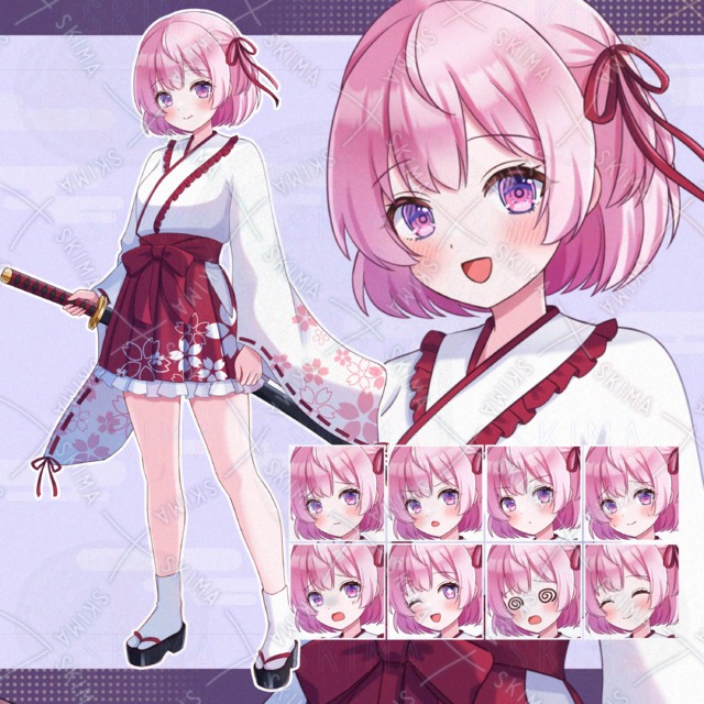 【表情１０種】巫女