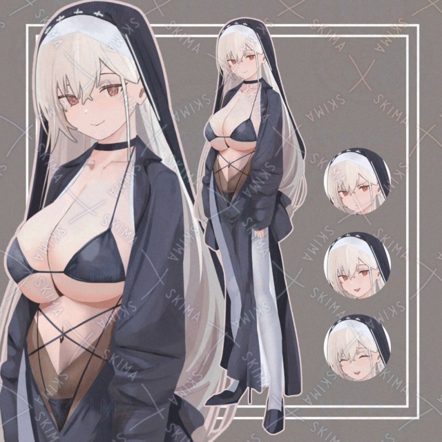 【全身立ち絵】女の子【差分8種】
