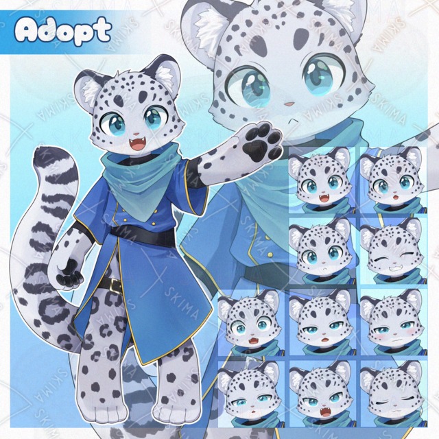 【Adopt】雪豹の獣人(表情差分10種)