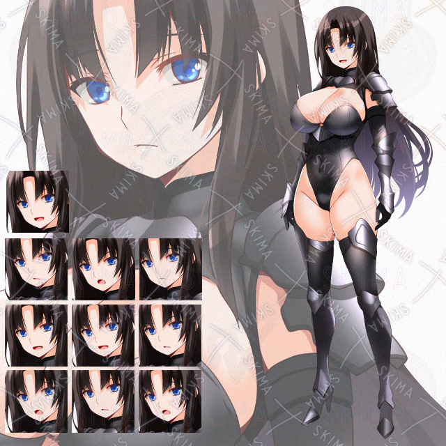 【表情10種】ファンタジー女騎士さん