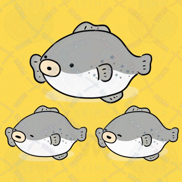 どくけのないふぐ（表情3種類）