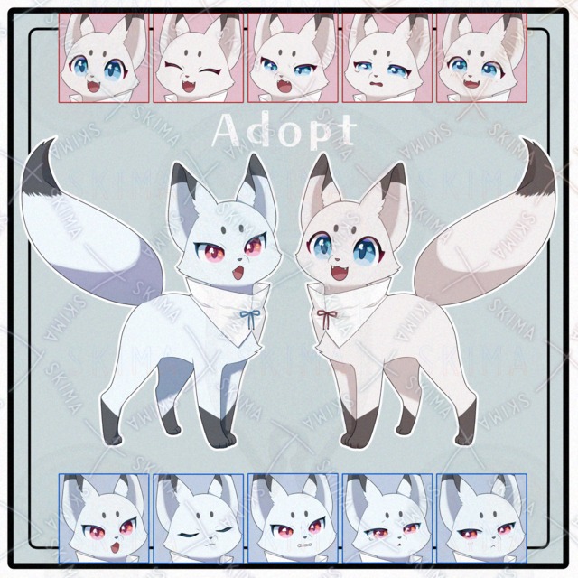 【Adopt】狐の式神(表情差分計10種)