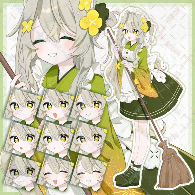 【adopt】少女キャラクター立ち絵【表情差分9種】