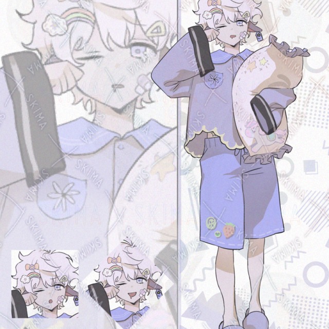 【表情6種】夢ひつじの男の子