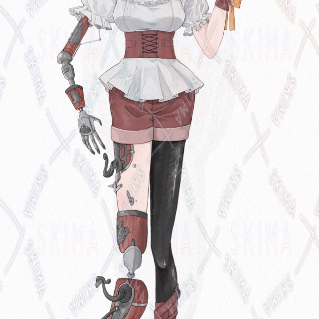 【表情６種】アンティーク銃の女の子【全身】の商品画像7枚目