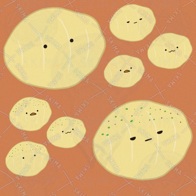 こどくなにょっき（表情4種類、パセリ・コショウ有）