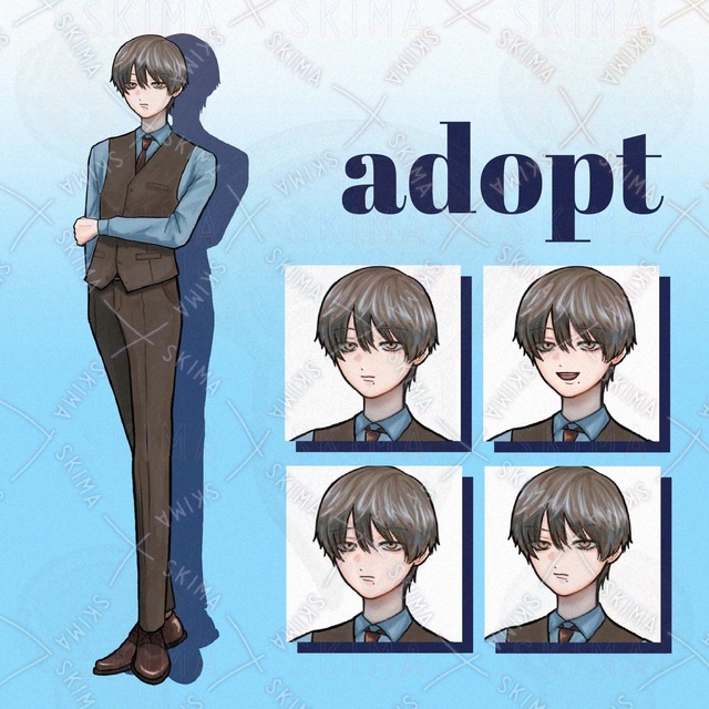 【SALE!!】ベストスーツの男性【表情差分4種類】