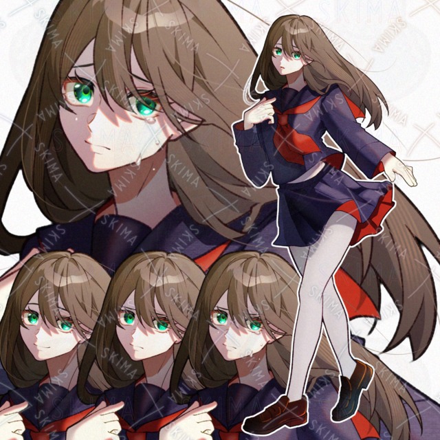 【期間限定半額中】[表情5種]セーラー服の少女 【9/30まで】