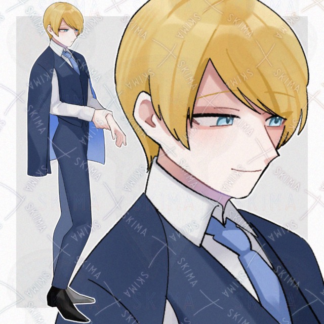 スーツの男性【表情5種】