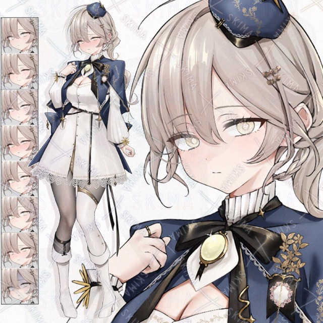クラシックドレスを着た少女