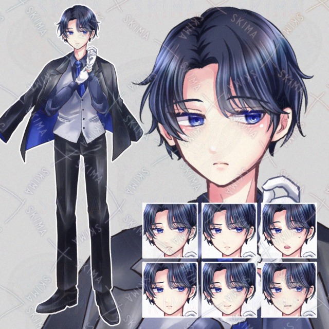 【Adopt】スーツの男性【表情6種】