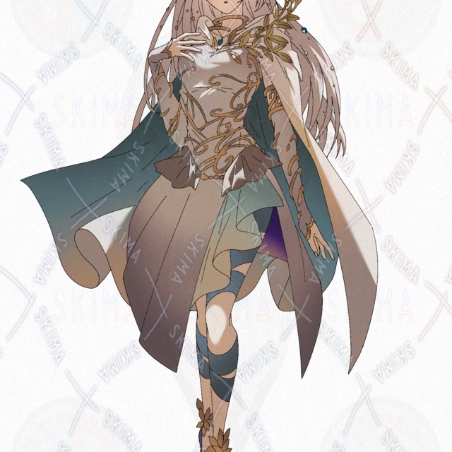 Image 3 of Girls Fantasy Girls Elf Long Skirt Cloak