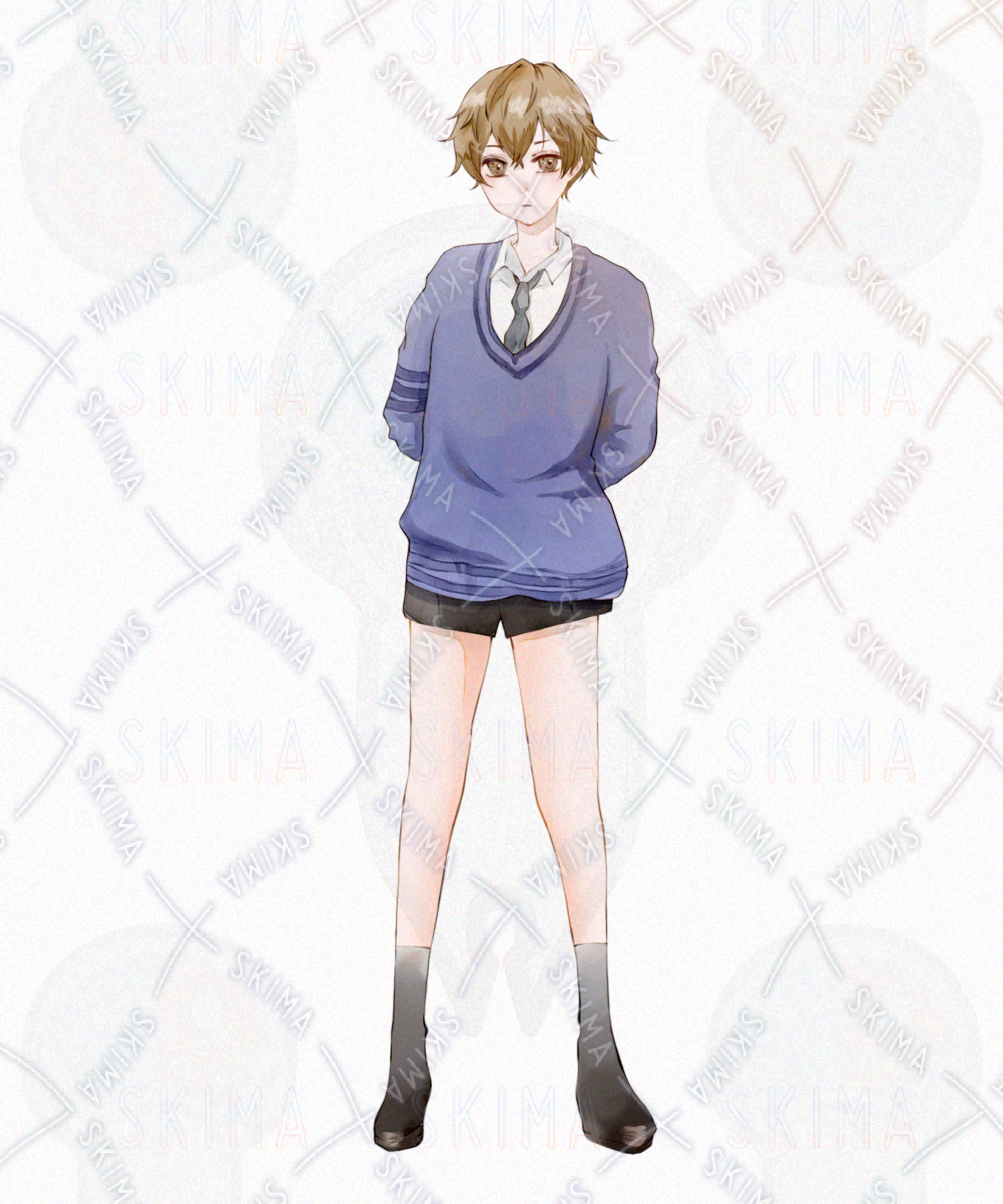 男子学生風・僕っ子制服・セーター差分あり | SKIMA（スキマ）