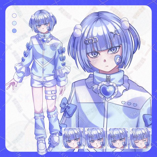 【表情差分5種】天使界隈の女の子