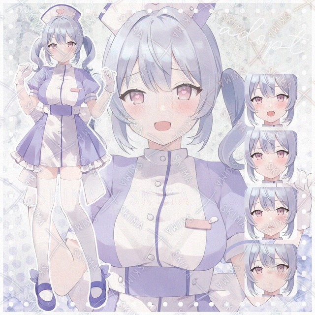 【IRIAM対応】ナースちゃん（表情6種）