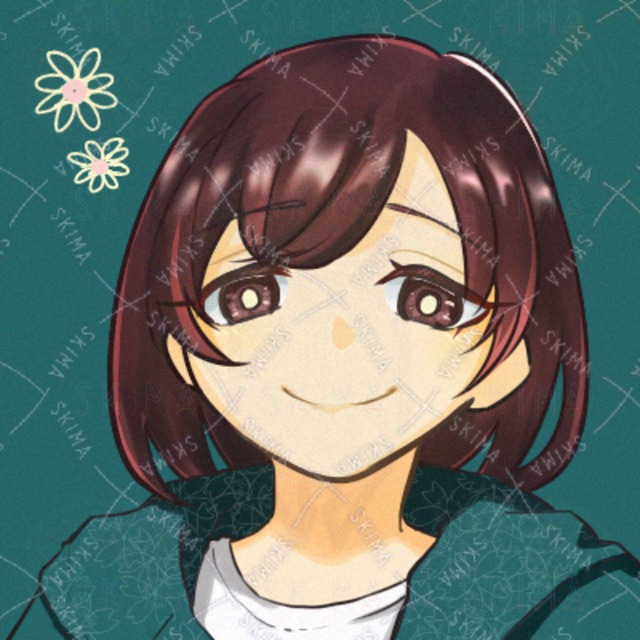女の子　シンプルアイコン【SNSなどに！】