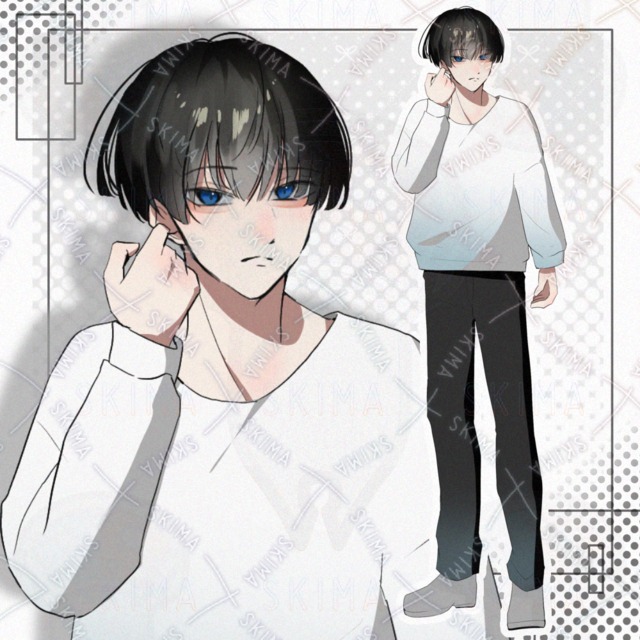 【立ち絵】男性 黒髪