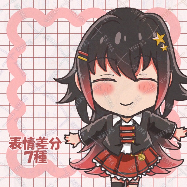 【表情差分7種】赤系　女の子
