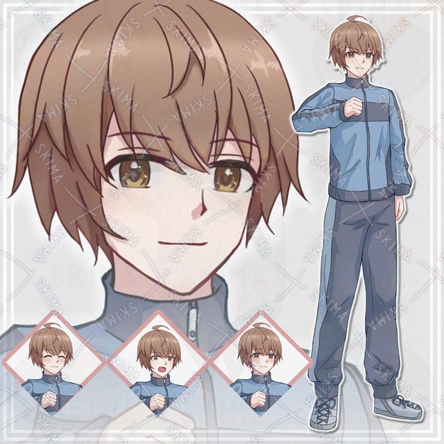【表情8種】ジャージ姿の男の子【立ち絵】