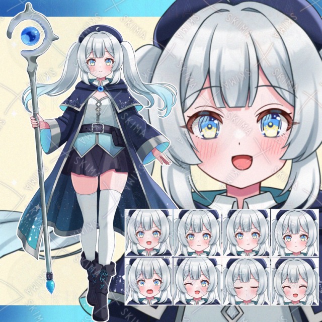 【表情１０種】魔法使いの女の子