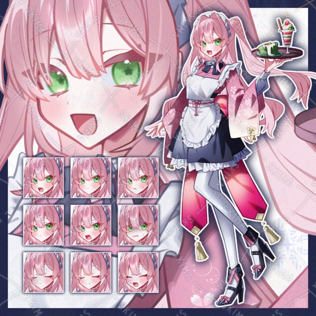 和風メイドの女の子